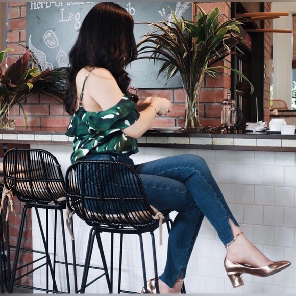 Topshop Jamie Skinny Jeans High Rise Ankle Cropped Step Hem Blue Size 26 - Picture 4 of 16